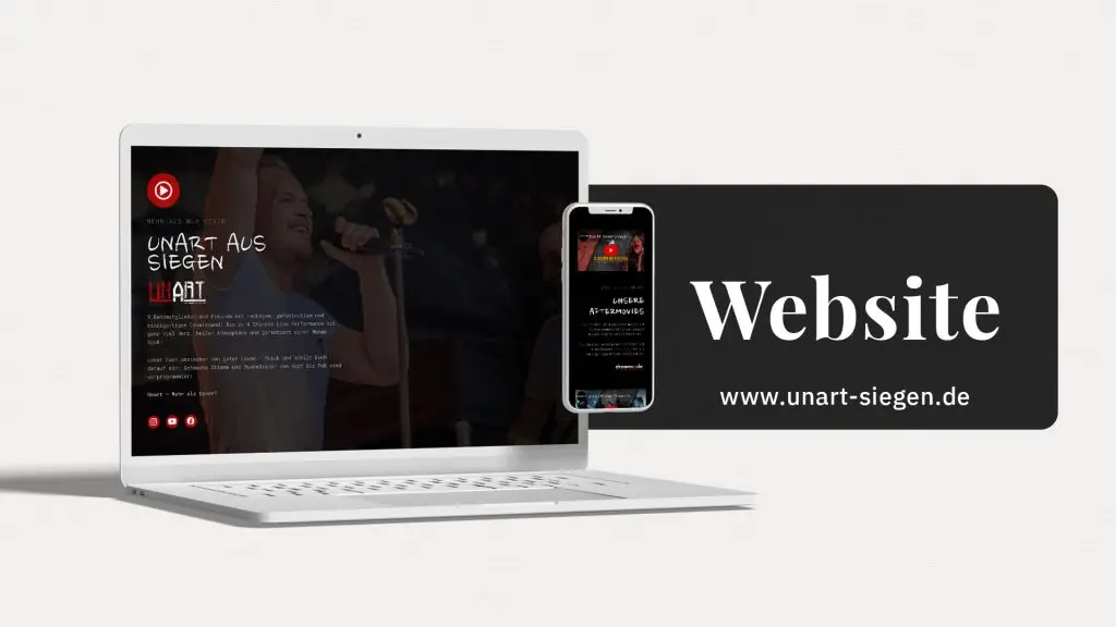website unart dreamcode - visuelles marketing