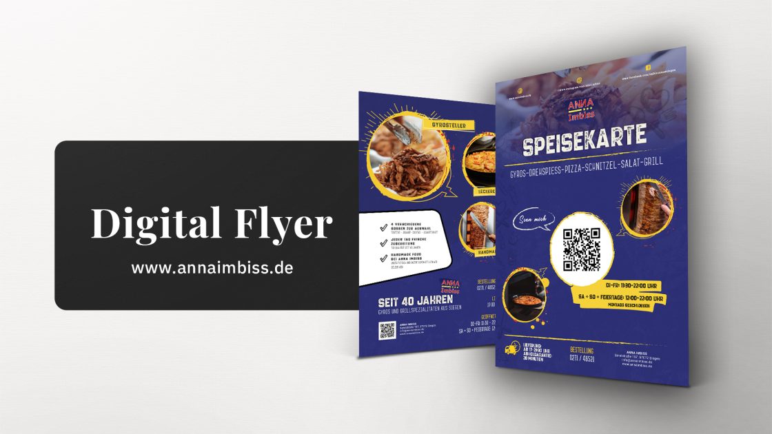 Digital Flyer: Anna Imbiss – Flyer mit QR Code